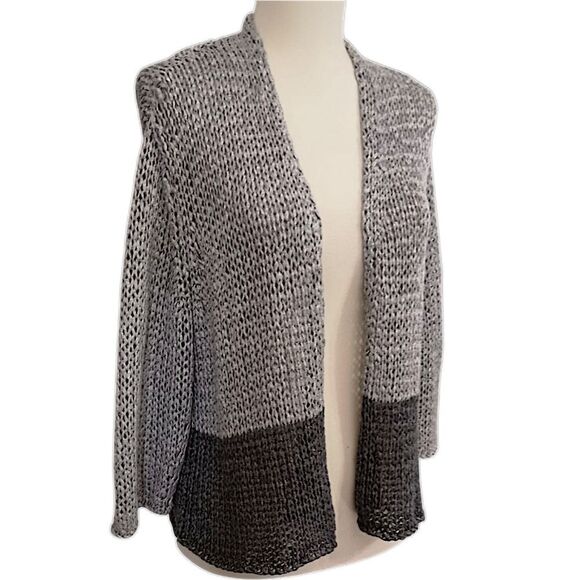 Eileen Fisher Italian Yarn Cardigan L Open Knit Quiet Luxury Old Money Capsule. - Picture 3 of 13